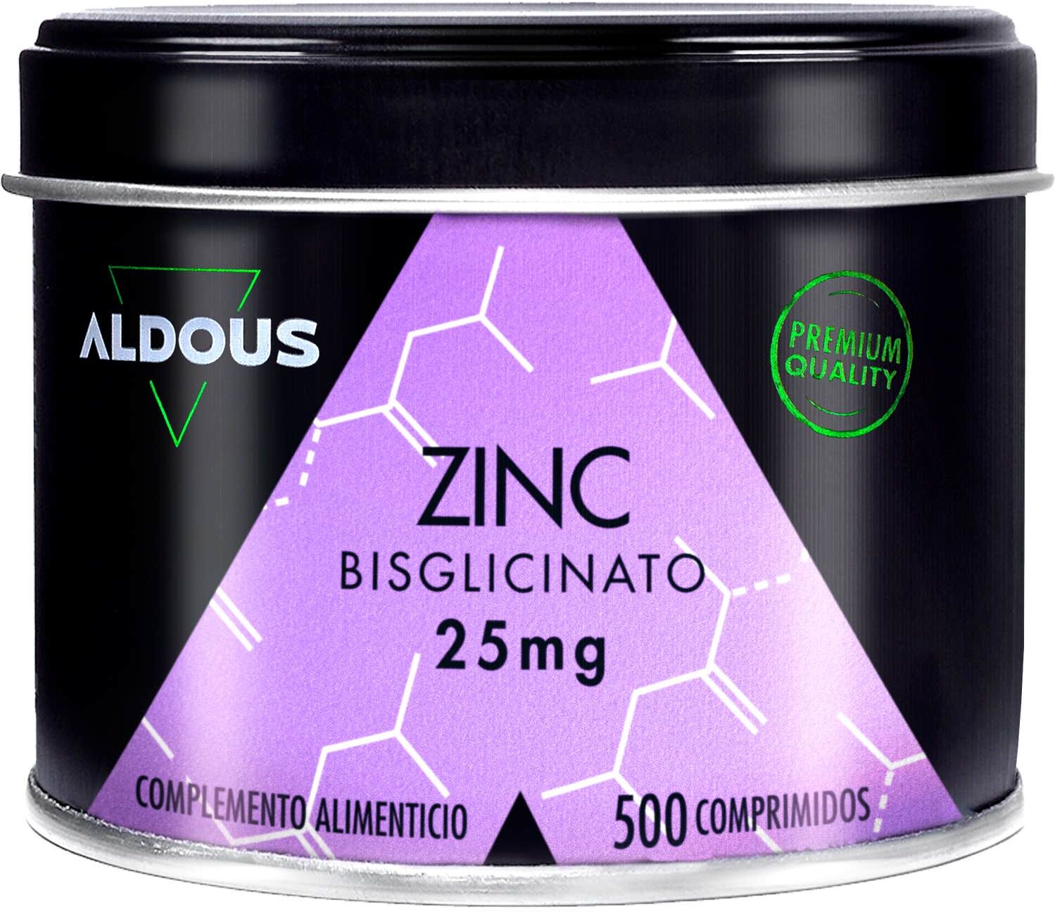 Aldous Bio Bisglicinato de Zinc 25mg 500comp