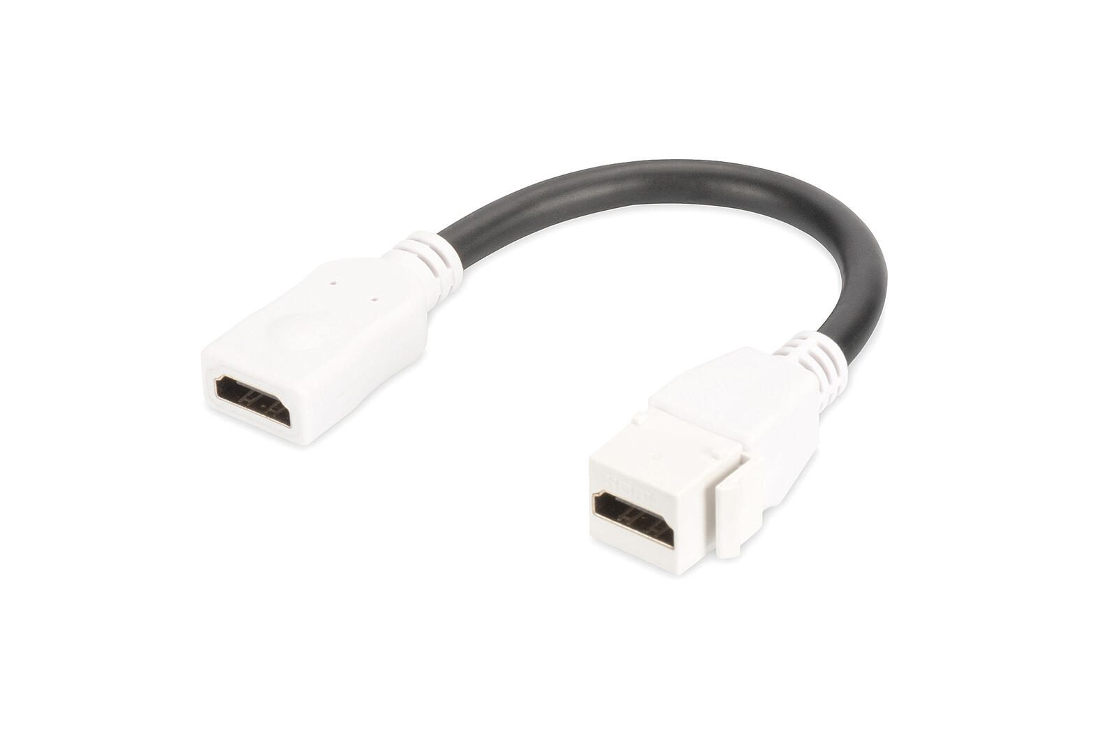 Digitus HDMI 2.0 Keystone Modul für DN-93832, 12 cm Kabel, reinweiß (RAL 9003) DN-93403
