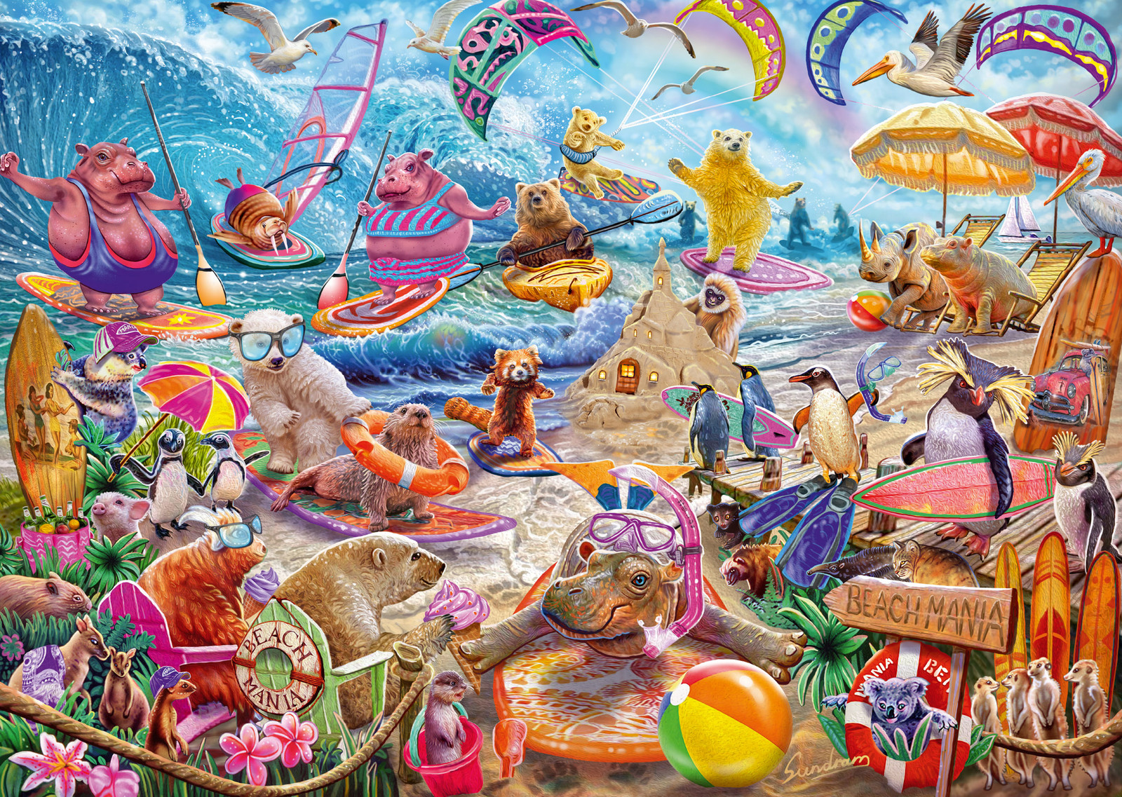 Schmidt Spiele Beach Mania Puzzel van 1000 stukjes door Steve Sundram