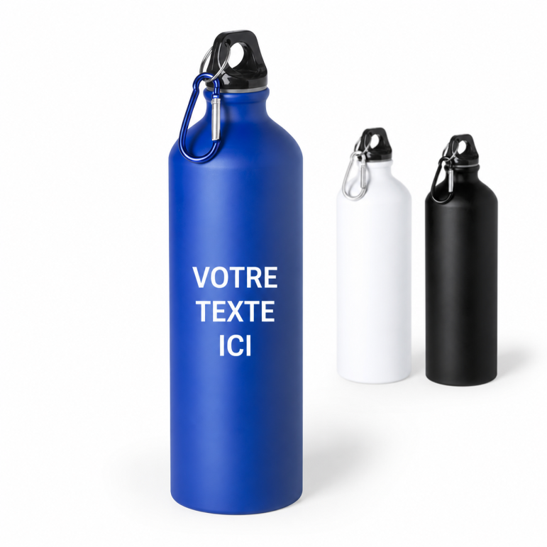 Boule cadeau entreprise décorative BALY aluminium bleu