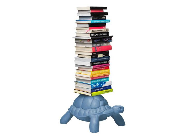 QEEBOO bibliothèque verticale TURTLE CARRY BOOKCASE (Blue avio - Polyéthylène)