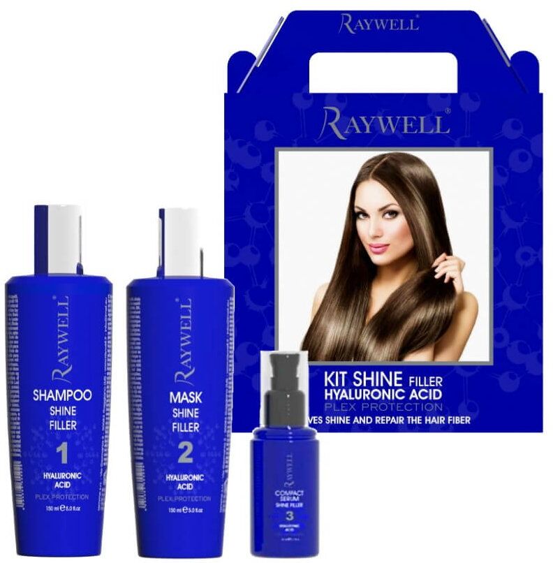 Shampoo capelli Envie Raywell kit shine filler set maschera siero150 m