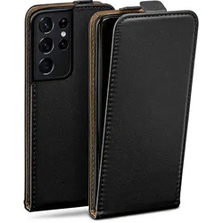 moex Flip Case Samsung Galaxy S21 Ultra Klapphülle Leder Optik