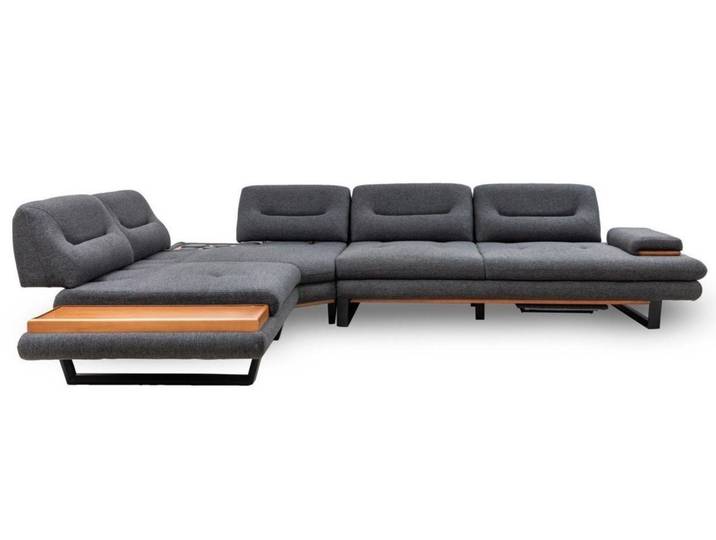 Xlmoebel Ecksofa Luxus Designer Ecksofa in Grau mit modernem Design und Komfort, Ecksofa, Hergestellt in Europa