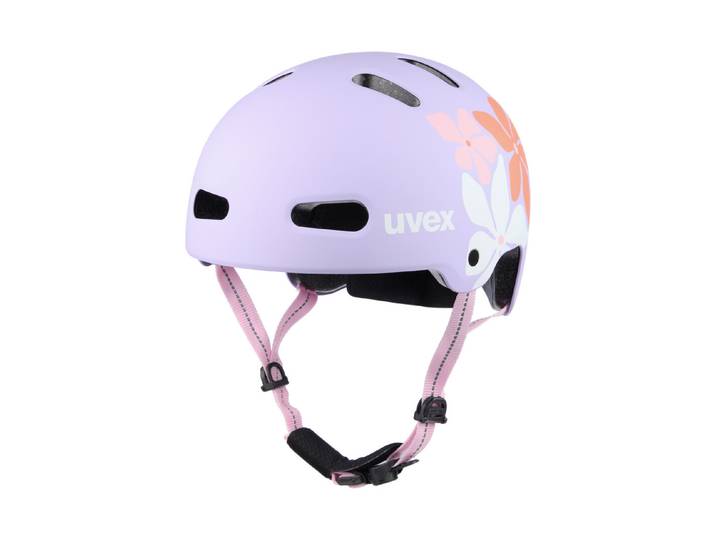 Uvex Velohelm Kid 4 Style Flowers 51 - 55 cm Flieder