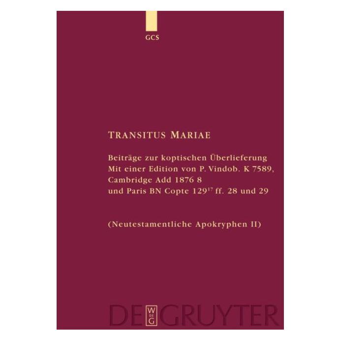 De Gruyter Transitus Mariae (Deutsch, Hardcover, Hans Förster) (35120017)