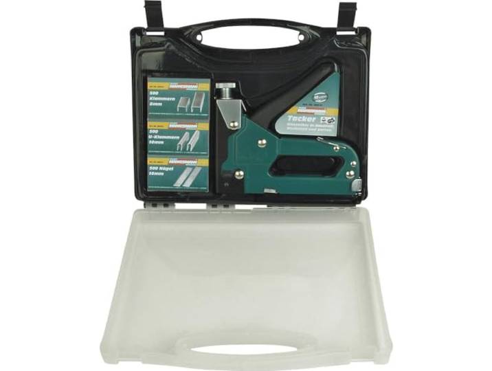 Brüder Mannesmann Tacker in plastic koffer, M48410
