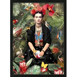 Gerahmtes Bild FRIDA KAHLO III (BHT 55x75x3,20 cm) - bunt - BHT 55x75x3,20 cm