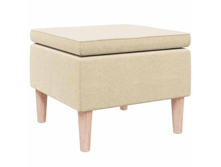 RJPLMFV Hocker mit Füßen aus Holz, cremefarben, Stoff Fußstütze, Sitzerhöhung, Eingangsbereich, einfaches Design, 110 kg pro Sitz, Füße aus Holz