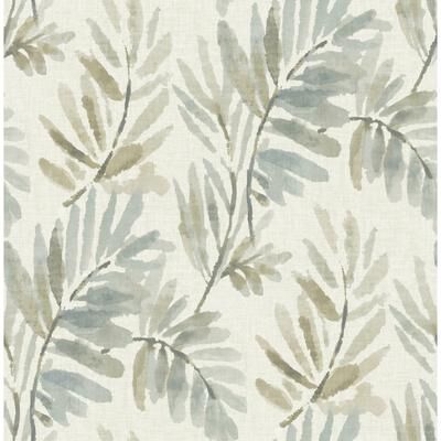 A-Street Prints Serenade Aqua Ferns Wallpaper