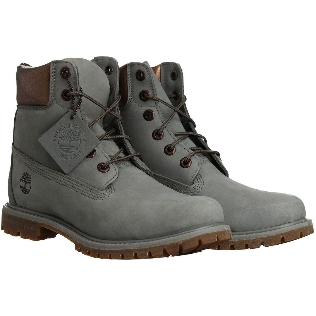 Timberland 6-Zoll Premium wasserdichte Damenstiefel in Grau