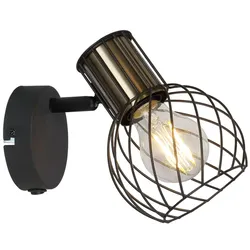 Globo 54013-1 Argusto Strahler Metall Schwarz Matt, 1X E27