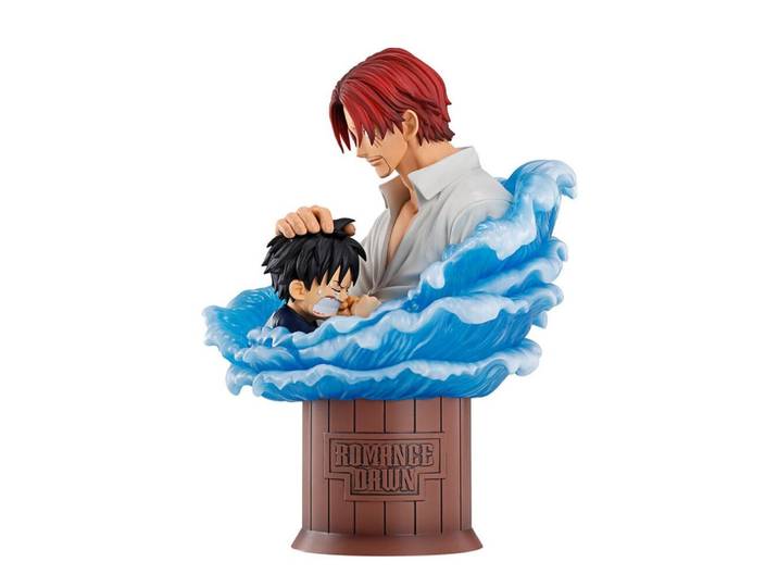 Banpresto Spielfigur Piratenfigur Shanks & Ruffy, 15 cm, einteiliges rotes Haar