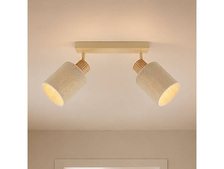 Plafonnier Arlo 63 x 22 x 12cm Beige 2 Coton E27