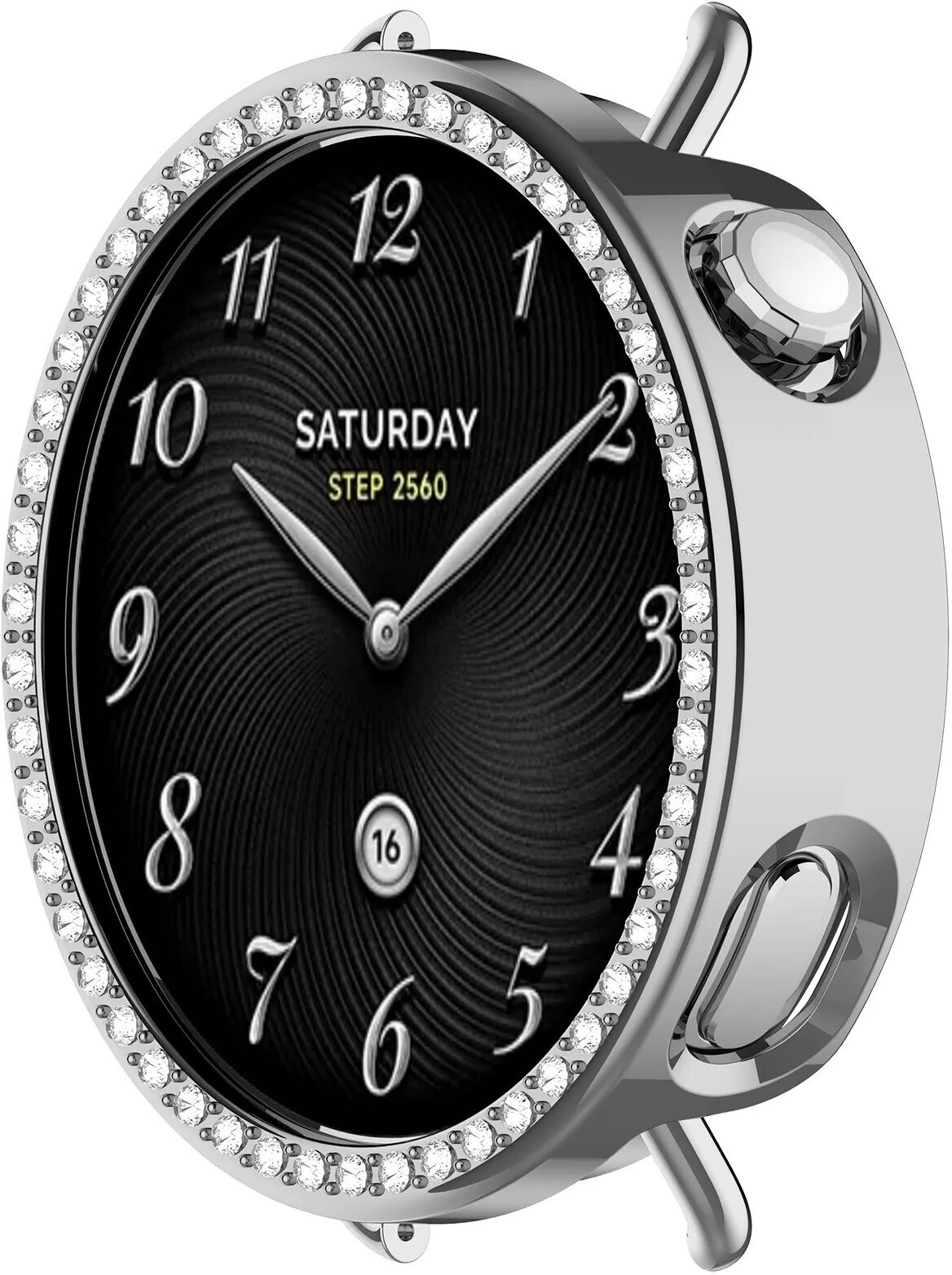 INF Xiaomi Watch S4 41mm Einzelne Reihe Diamant Hülle - Eleganter Schutz Silber
