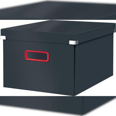 LEITZ Aufbewahrungsbox Click & Store Cosy mittel Karton grau Packung mit 6 Stück