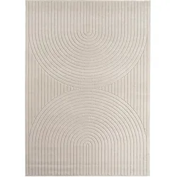 TEPPICH Outdoor, Fußbodenheizung-geeignet, geometrisch, ENGADIN in Creme, 120 x 170 cm