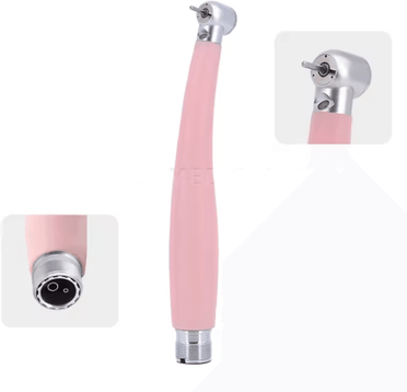 Inspire Essentials ProLite Pink Dental Handpiece High Speed Push Button With LED Light And Ceramic Bearings pink 2 Hole Led