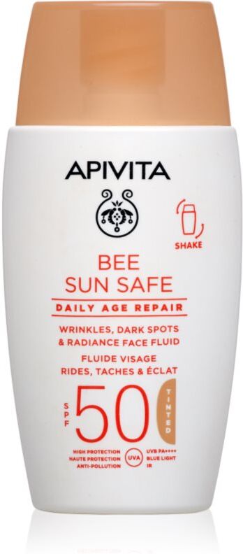 Apivita Bee Sun Safe Daily Age Repair Tinted Fluid SPF50 toning protective cream SPF 50 50 ml