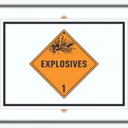 HB-Druck Aufkleber Explosionsgefahr Symbol Explosives A9 (37x52mm)