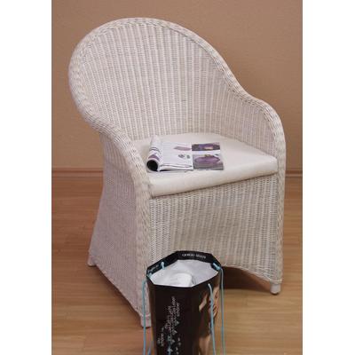 Rattanstuhl HOME AFFAIRE "Lukas", weiß, Stühle, Rattanstuhl