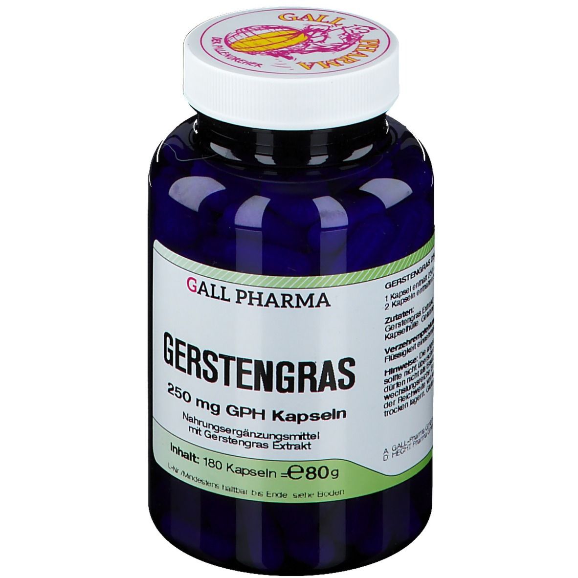 Gerstengras 250 mg GPH Kapseln 180 St