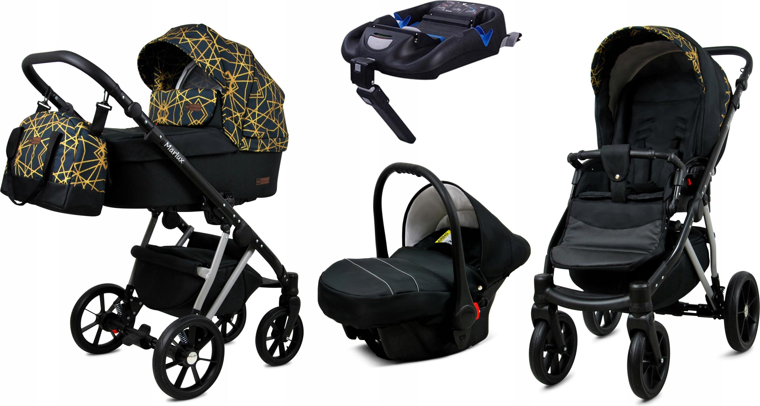 BabyLux Marlux Magnetic | 4in1 Kinderwagen Set | Gold Line | Kombikinderwagen | Kinderwagenset