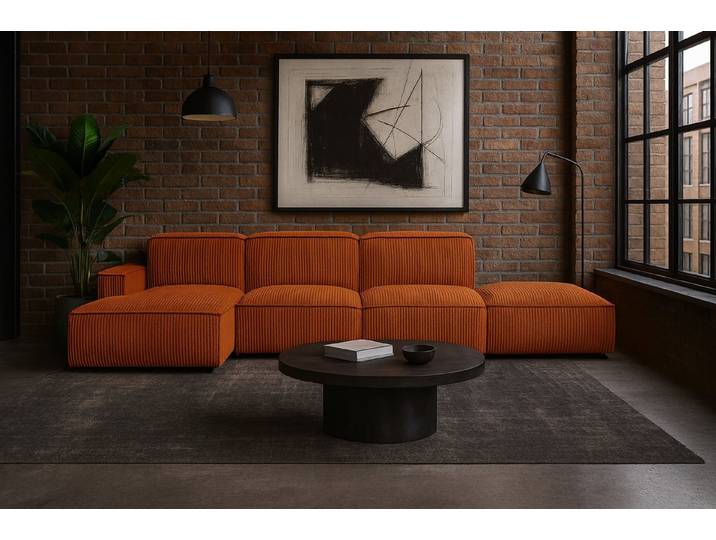 Kaiser Möbel Ecksofa Ecksofa Cursal – modulares L-Sofa mit großzügigem Design, Einzelsofa, L-Form, modulares System, minimalistisches Design