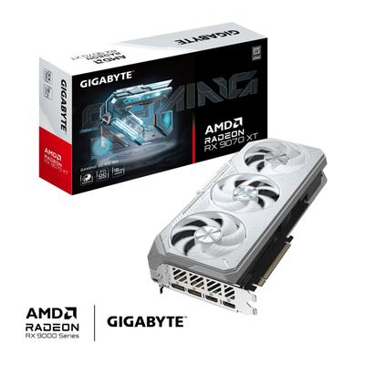 GIGABYTE Grafikkarte "Radeon RX 9070 XT GAMING OC ICE 16G Grafikkarte - 16GB GDDR6, 256bit", silber (ohne farbbezeichnung), Grafikkarten
