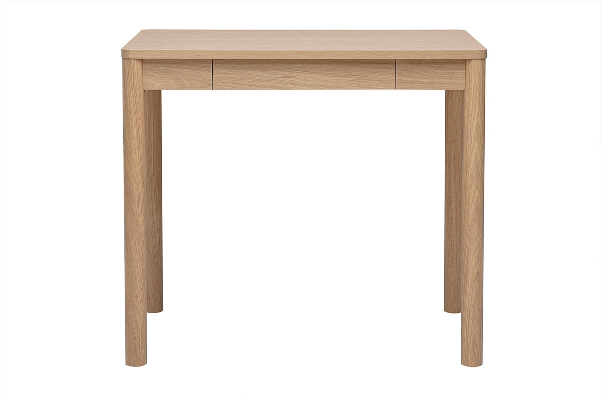 Miliboo Bartisch mit Stauraum in heller Eichenholzoptik L100 cm IZZIE