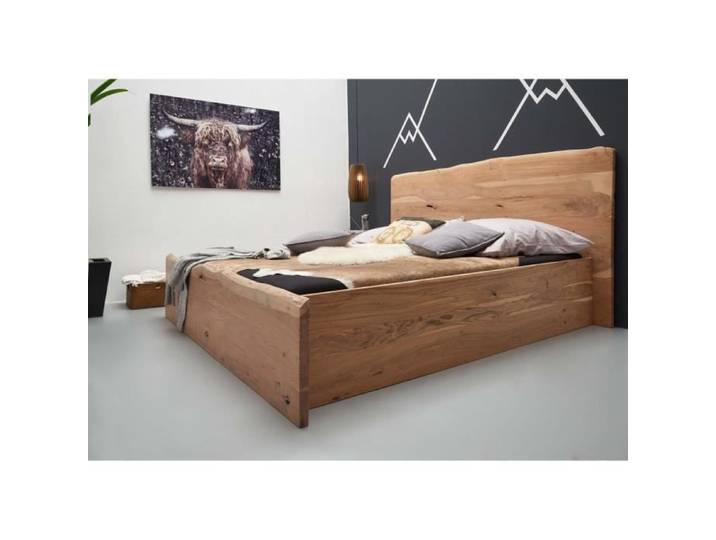 Lit acacia natur laqué massif 148x208x105 cm (BxTxH) bois massif PURE ACACIA #301 Massivmoebel24
