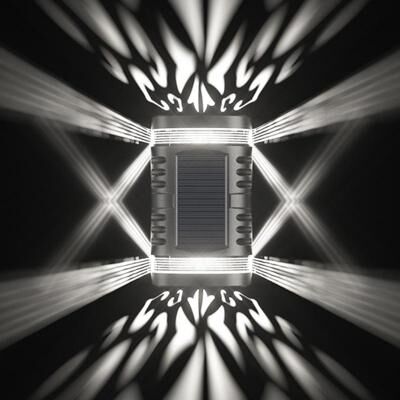 Everyday Crate SolarGlow IP65 Outdoor Solar Wall Light With Automatic Sensor For Garden & Patio white Light