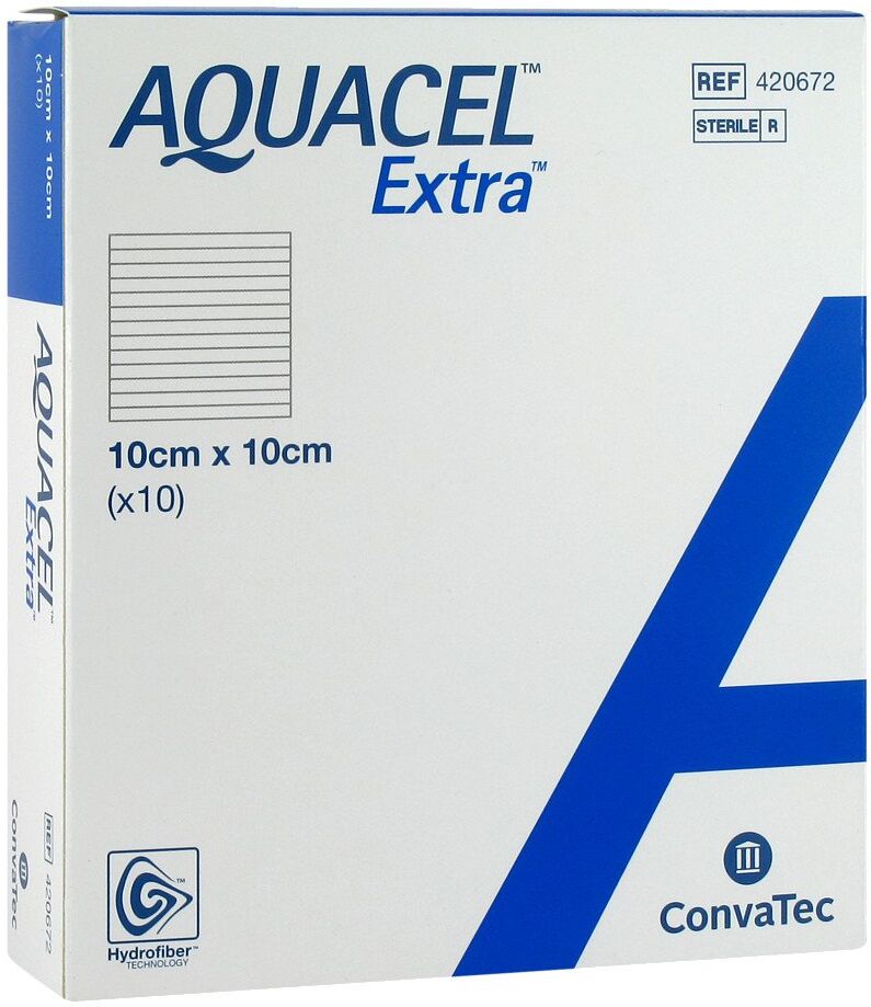 Aquacel Extra 10x10 cm Kompressen 10stk