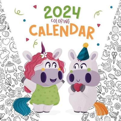 2024 Coloring Calendar, Taschenbuch von Lily Heart, Lily Heart, 978-83-8359-007-3