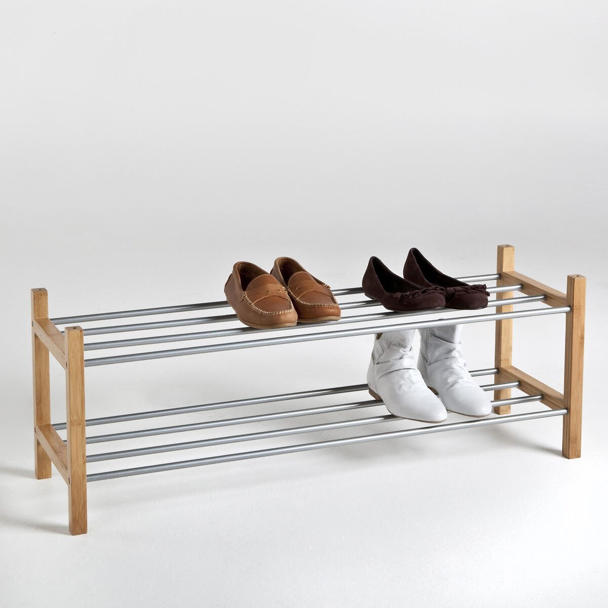 SO'HOME Range-chaussures Bamboo, 2 étagères