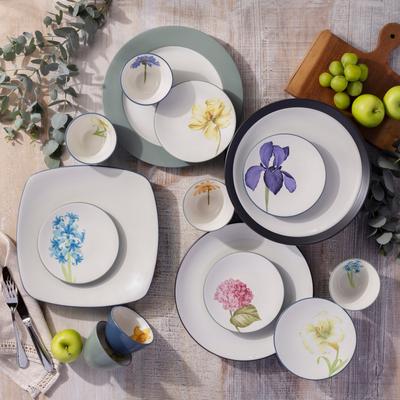 "Noritake Colorwave Graphite Set of 4 Floral Mini Bowls, 4"""
