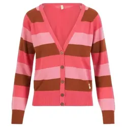 Blutsgeschwister Cardigan Bright Side of Life - red flirty stripes XL