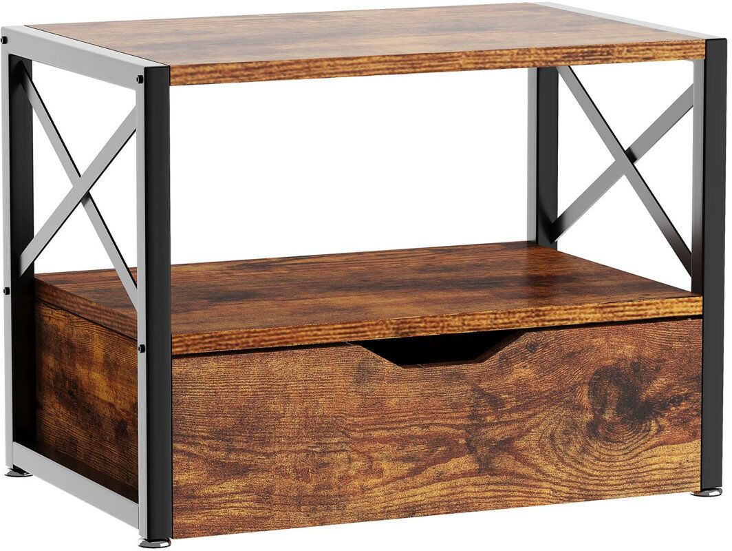 Rio Annelie Manufactured Wood Desk Organiser Brown 33cm H X 44cm W X 29cm D