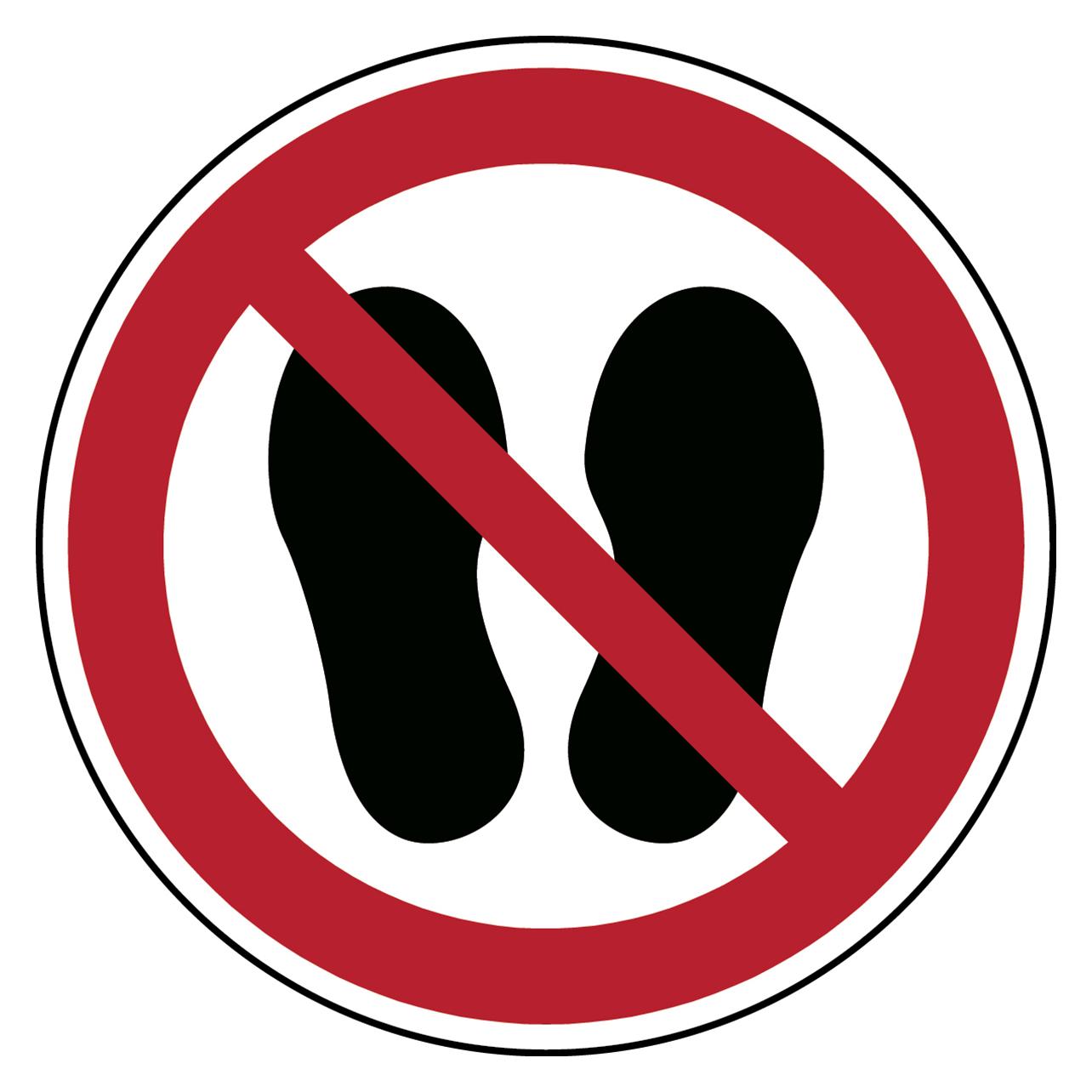 Brady ISO-Sicherheitsschild - Betreten der Fläche verboten (PIC P024-DIA 050-PE-SHEET/2)