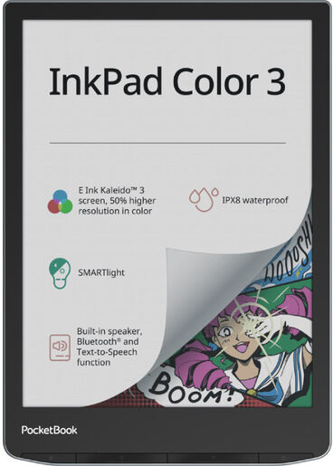 Pocketbook InkPad Color 3 lettore e-book Touch screen 32 GB Wi-Fi Nero, Grigio