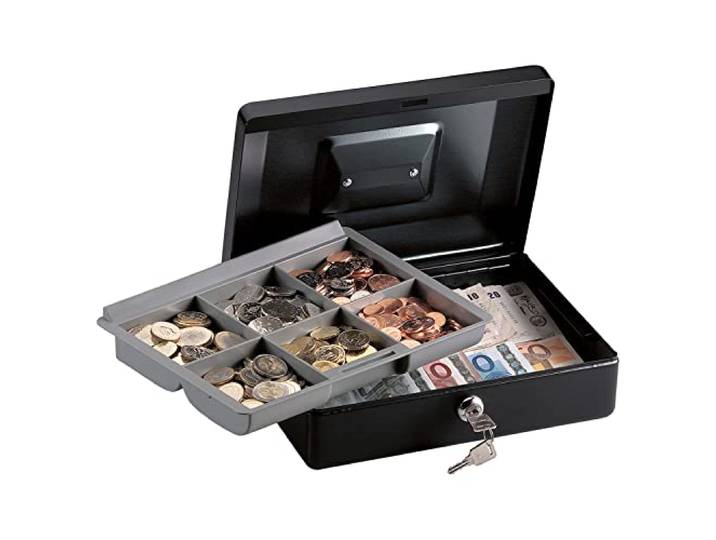 Master Lock Geldkist [Sleutel] [Geldlade] [Hendel] CB-10ML - Voor het veilig bewaren en sorteren van munten, cheques, bonnetjes enz.