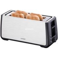 King-Size-Toaster 3579 edelstahl/schwarz, 1.800 Watt, für 4 XXL-Toastscheiben