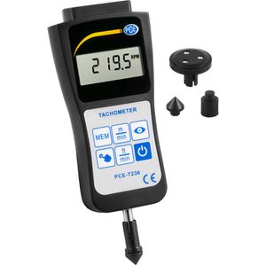 PCE Drehzahlmesser T236 digital, optisch & mechanisch, mit Laser