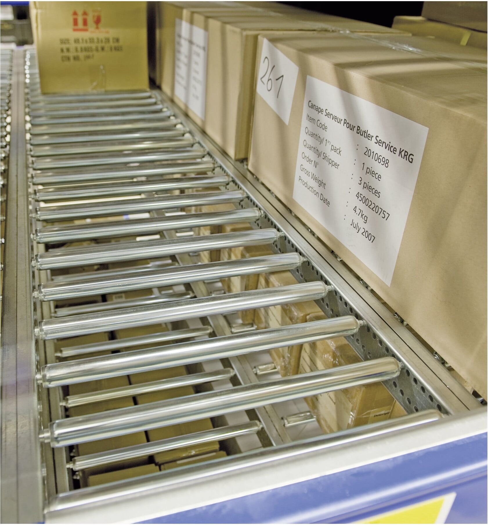 Bito Komplette Fachebenen mit Rollenbahnen B2700xT2400 mm, 6 Segmente verzinkt (28408)