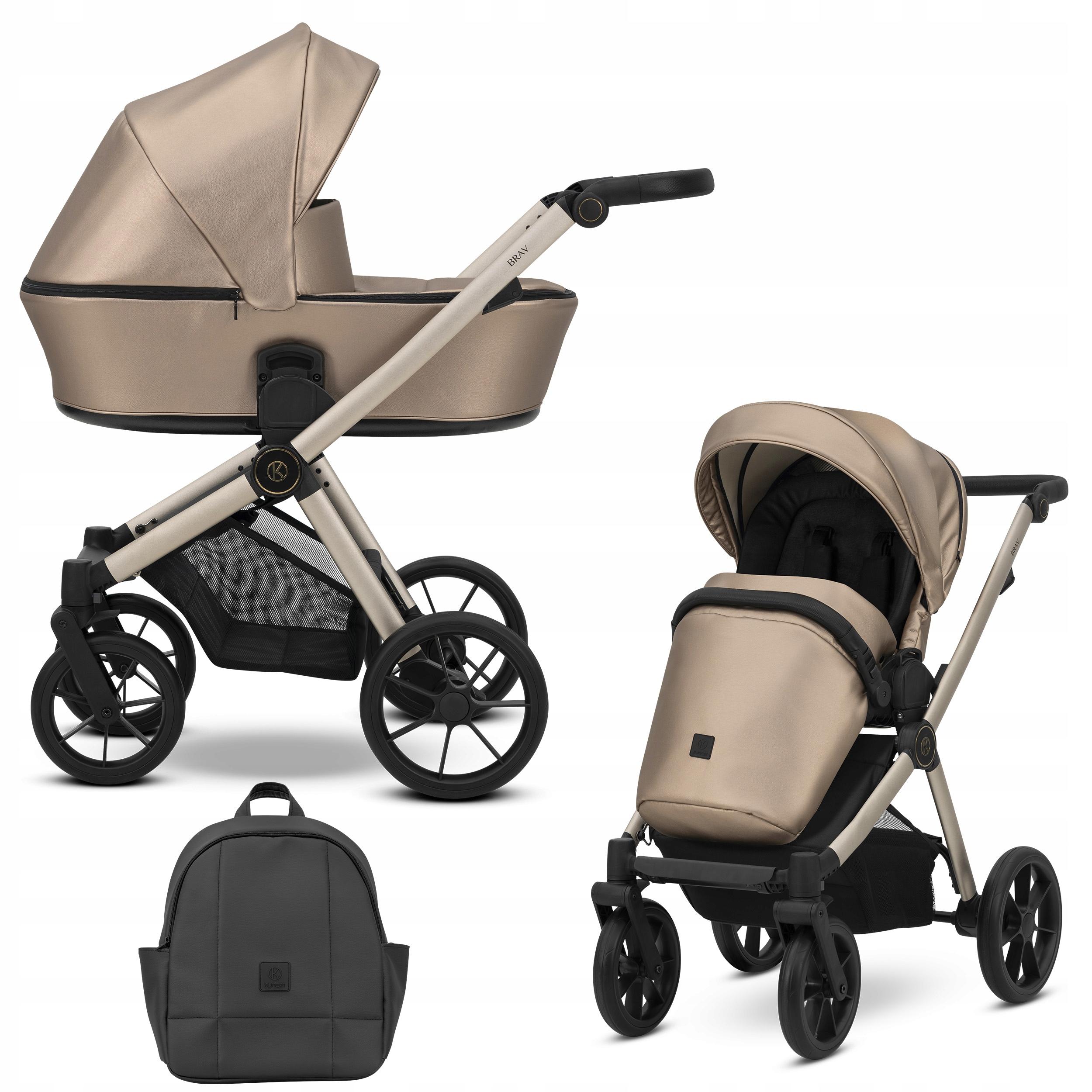 Kunert Brav Kombikinderwagen 2in1 mit Babywanne & Sportsitz, Cappuccino