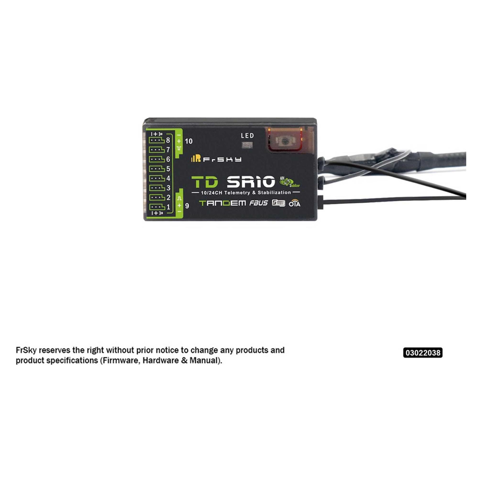 FrSky Tandem-Empfänger TD-SR10 2,4 GHz/868 MHz (2202.338)