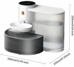Inspire Select Smart Rechargeable 3L Automatic Pet Water Fountain Tip Activated Water Dispenser For Cats & Dogs white 12.68 Cups