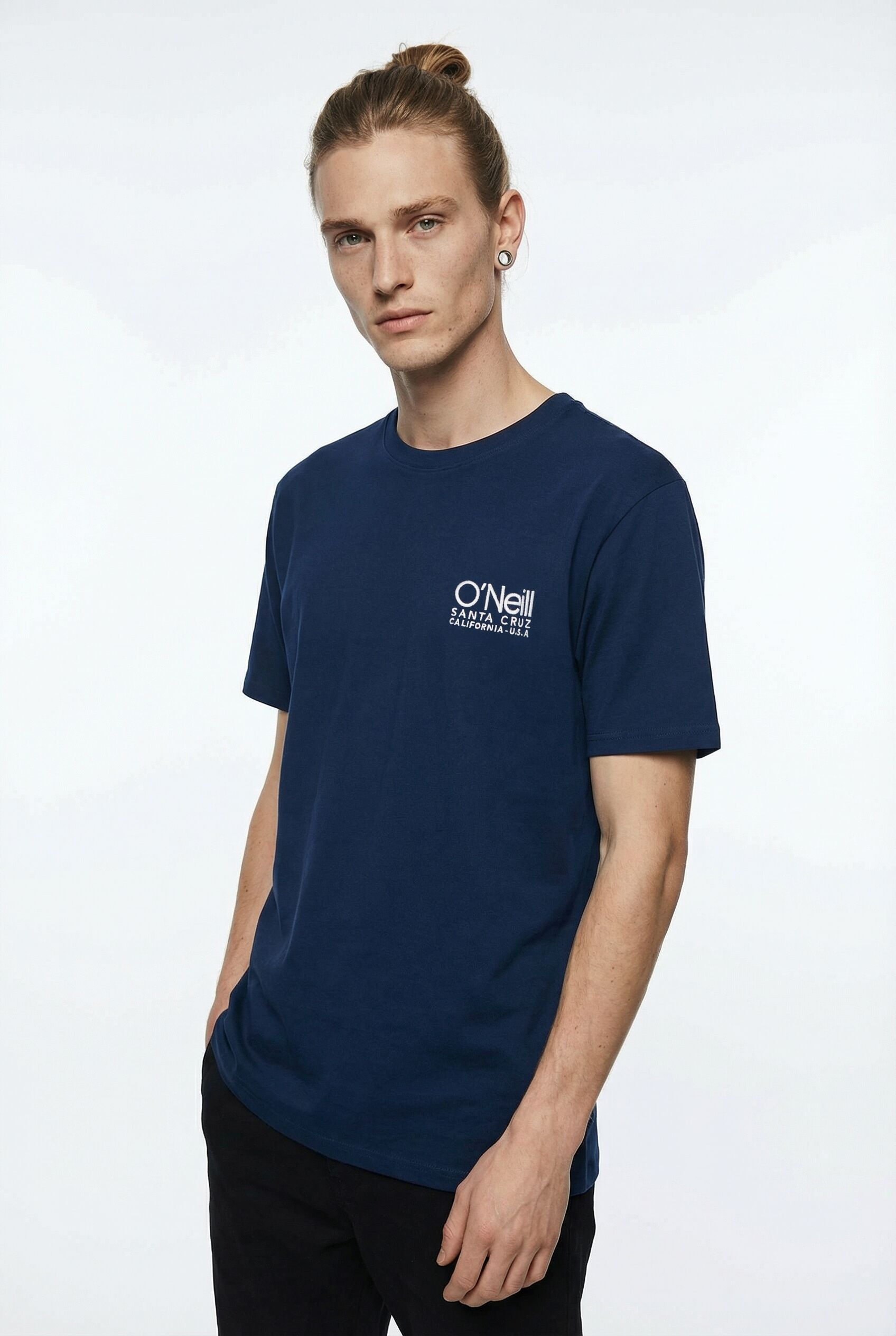 T-Shirt O'NEILL "O'RIGINALS CALI T-SHIRT", Herren, Gr. S (48), blau (english even), Obermaterial: 100% Baumwolle, Shirts T-Shirt, aus Baumwolle, sportlicher Schnitt english even S (48)