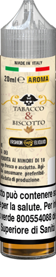 Fashion Vape Eliquid Tabacco E Biscotto Fashion Vape Liquido Shot 20ml