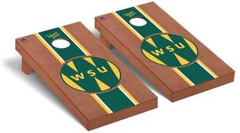 Skip's Garage College Vault Wayne State Warriors Rosewood Cornhole Board Set